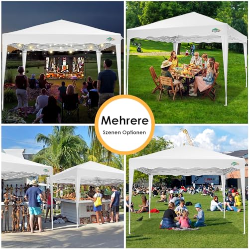 Image of COBIZI 9x9 Pop Up, Canopy Tent 10x10 for Parties, Backyard, Commercial, Waterproof and Portable Instant Shelter UV50+ Outdoor Canopy Gazebo