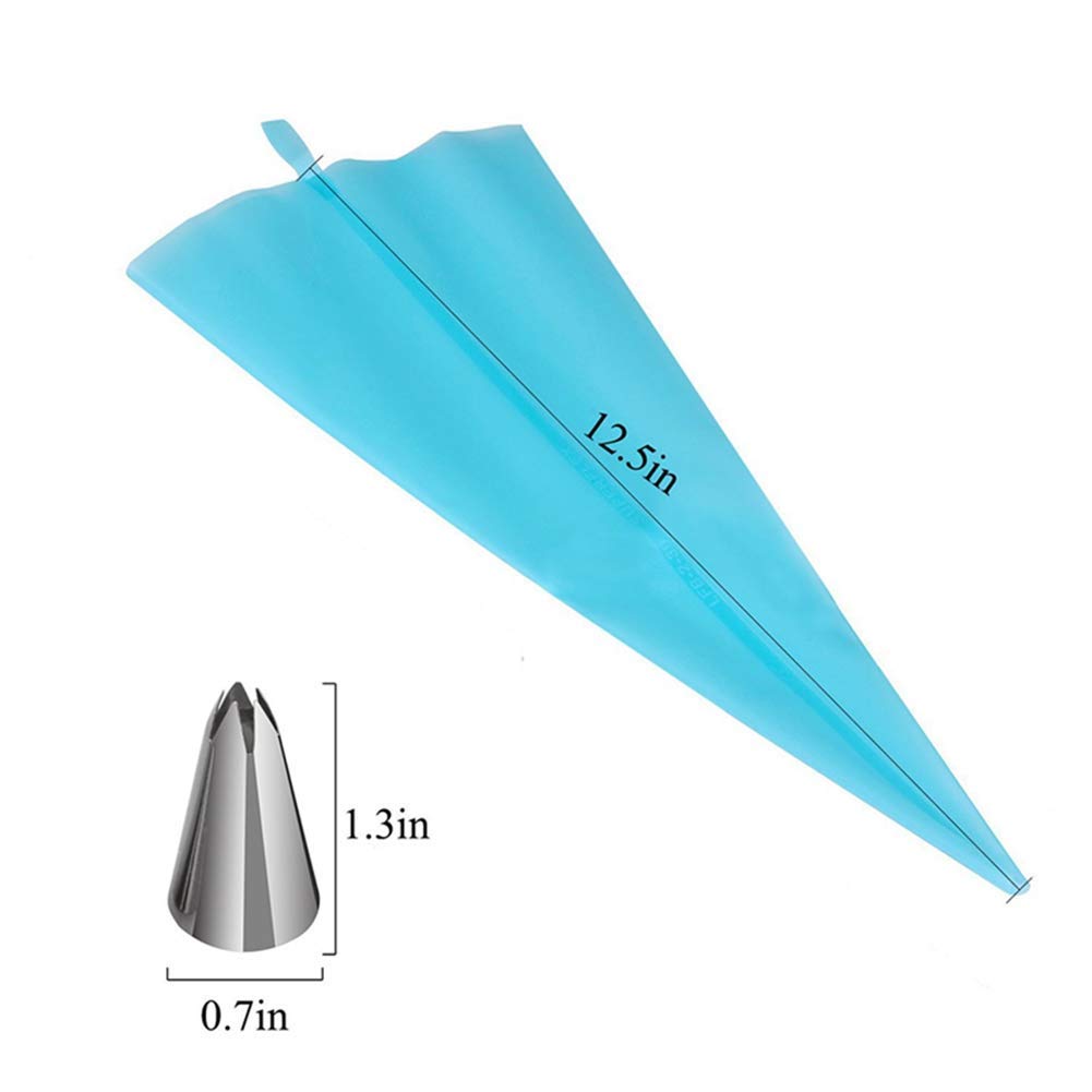 170pcs Cake Decorating Tools Kits Cupcake Fondant Baking Supplies Anti-Slip Turntable, Stainless Steel Icing Nozzles Mouth for Home