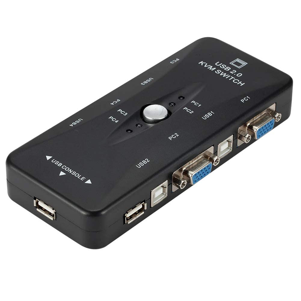 REC Trade 4-Port KVM Switch USB 2.0, Computer Sharing Video Mouse Keyboard Monitor 4 Port KVM Switch, Compatible with Mouse Keyboard Monitor. (KVM41UA) (RTT-SWT-0083) (B097ZQBCGS) Amazon Price History, Amazon Price Tracker