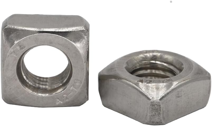 40pcs M4 M4*7 * 3 M4x7x3 (ID*Length*Thickness) DIN557 201 304 Stainless Steel 201ss 304ss Fastener Metric Thread Square Nut - (Size: 50pcs 201ss M4)
