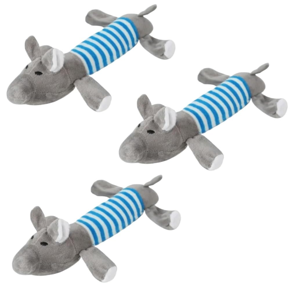 Hundespielzeug. Hundespielzeug, Hundespielzeug, Quietsch-Plüschspielzeug for alle Hunde, Welpen, Haustier-Soundspielzeug, langlebiges Kauspielzeug, Backenzahnspielzeug, 3 Stück, Rosa(Blue)