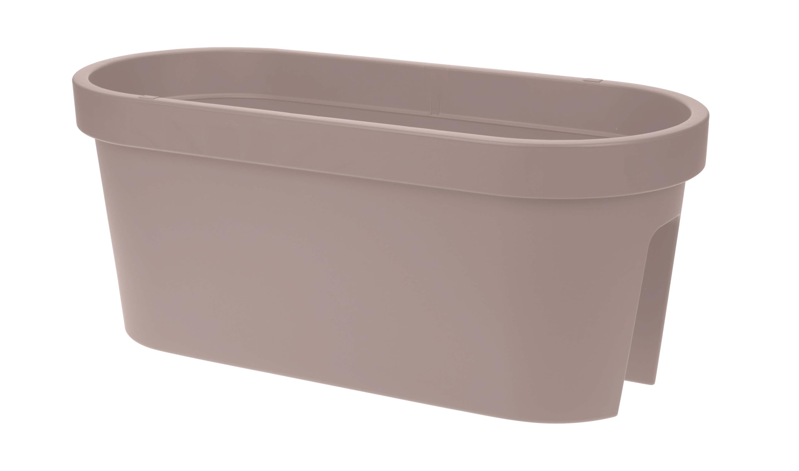 Geländer Balkonkasten 60x26x25 cm – Blumenkasten Pflanzkasten Blumentopf - Blumenkübel für Balkon & Terrasse (Beige)