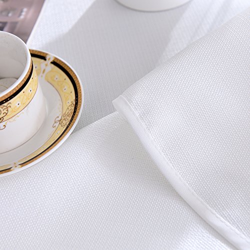 Highfly Linen Small Round Tablecloth 47 Inch Stain Resistant Natural Table Cloth For Home Party Coffee Bar #TOP3