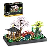 NEWABWN Cherry Blossom Bonsai Tree Micro Building Sets, Creative Japanese Tranquil Garden Building Blocks for Adults, Flowers and Plants Display for Home Decor, Mother's Day Decorations - 2280PCS