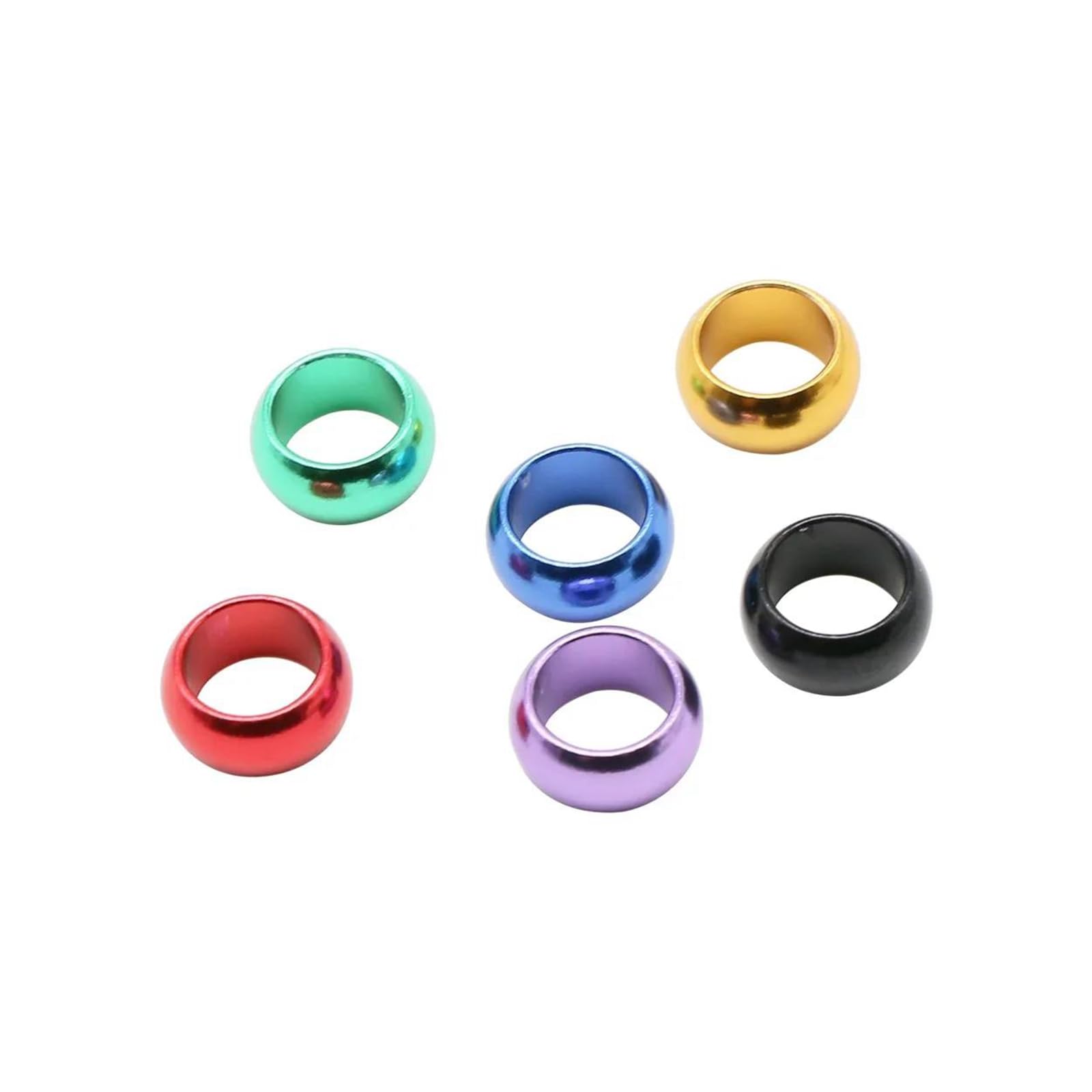 Anillas de aluminio para patas de aves, 12 anillos de aluminio for patas pájaro, diámetro interior 8-10 mm, multicolor, sin número(Blue,ID 8mm)