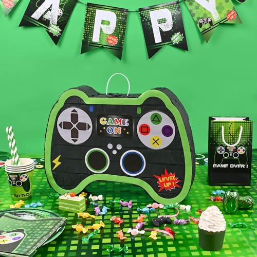 Wernnsai WR-GAME PIÑATA -A001-US Video Game Controller Piñata - Game Party Supplies Piñata Bundle With Blindfold And Bat For Boys Kids Gaming Theme Birthday Party Game Carnival Activity Decorations thumb #1
