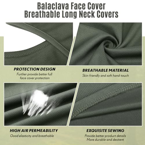 Image of SATINIOR 3 Piece Balaclava Face Cover Sun Protection Neck Cover Summer Balaclava for Men Women Outdoor Sports UV Protector