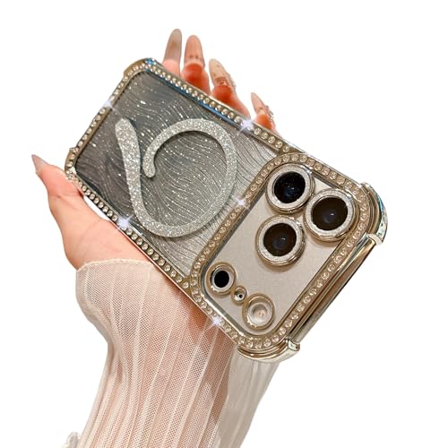 HJXFlying �K�p iPhone 15 Plus �P�[�X�A[Magsafe�Ή�] �}�O�l�b�g�[�d 9�p�^�[���O���b�^�[���C���X�g�[���o���p�[ �O���b�^�[�J�[�h�t�� 2-in-1�ی�J�o�[ ���� ���̎q���� - �V���o�[