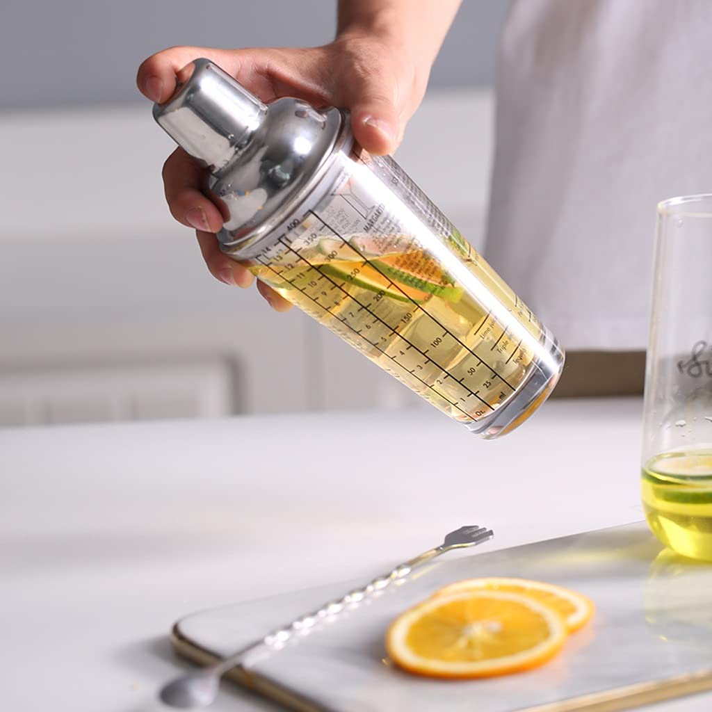 Juego de Coctelera Coctelera de cóctel,coctelera de cristal,accesorios de barras para el conjunto de barra de la barra,conjunto de mezcladores de bebidas,conjunto de coctelera. Agitador de Cócteles