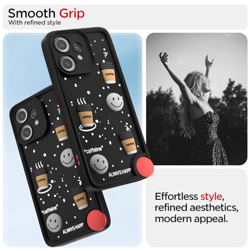 Image of Outlouders Back Cover for CMF by Nothing Phone 2 Pro 5G | 3D Cartoon Bear Cute Fun Silicone Full Body Protection Bumper Case (Black)