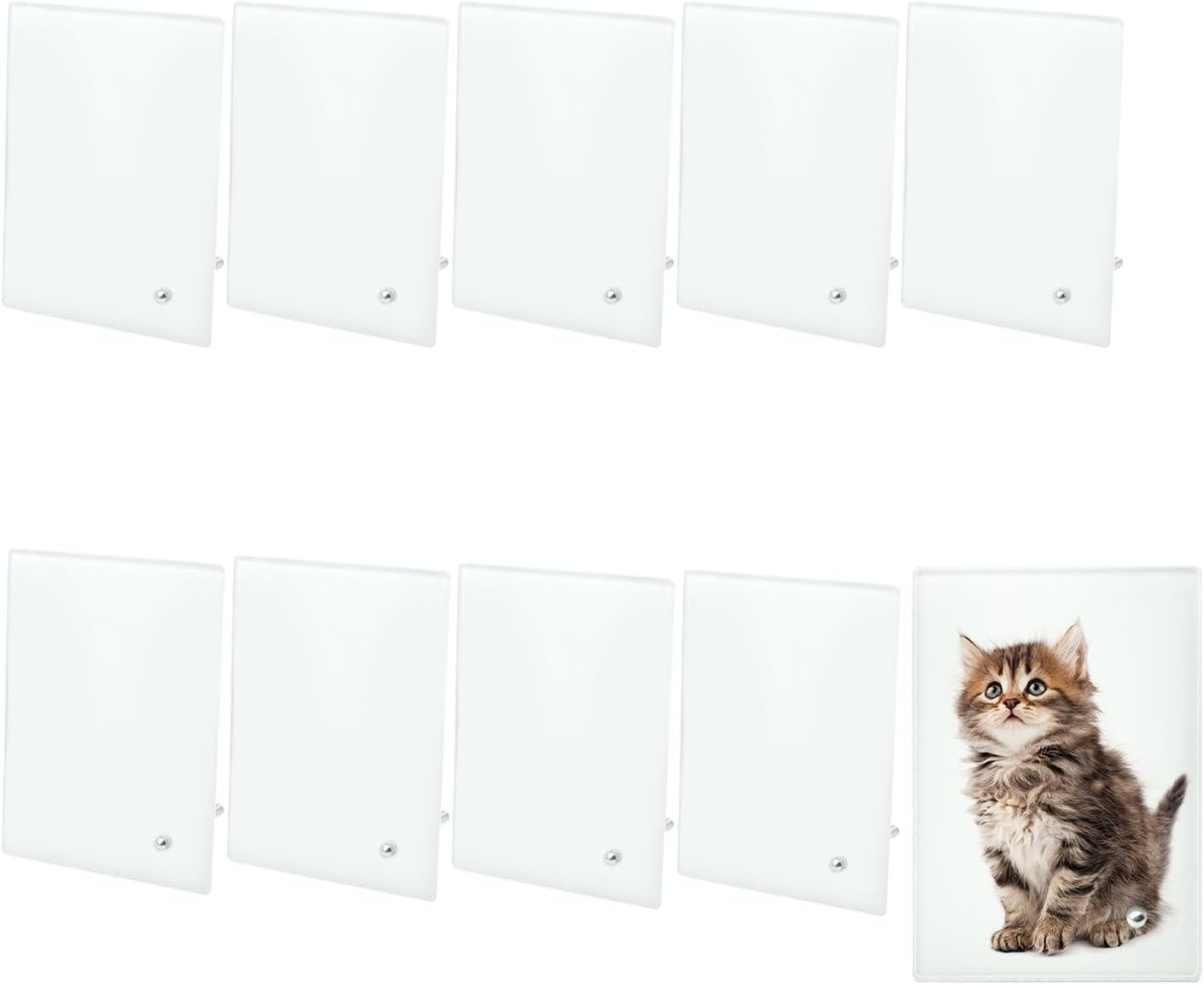 YOUKE OLA 10 Pack Sublimation Glass Photo Frame Bulk Blank
