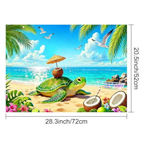 Image of HOMETITUTE Summer Stove Top Cover 28x20 Tropical Sea Turtle Heat Resistant