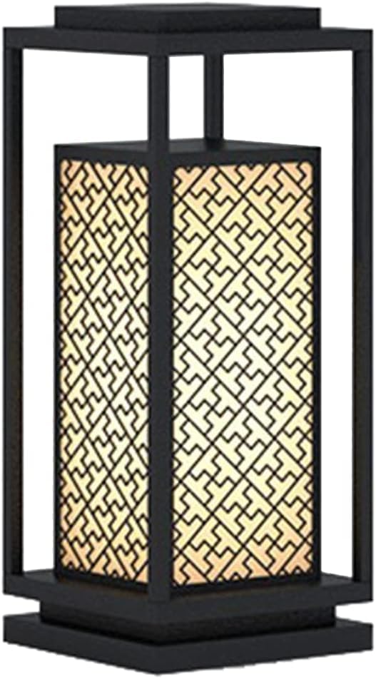 Lampe de pilier d'extérieur design moderne chinois 30cm étanche