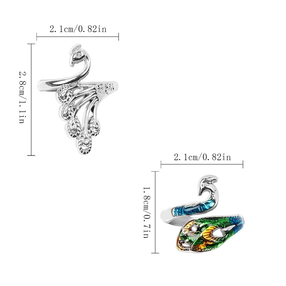 Set Di 8 Anelli Regolabili Per Maglia E Uncinetto - Guida Filo Per Dita, Accessori Per Tessitura, Vokowin