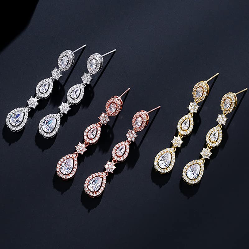 Moissanite en forme de goutte d'eau or 14K, le cadeau de bijoux idéal pour elle - 4