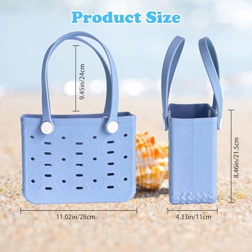 Rubber Tote Bag Small Beach Bag Waterproof Outdoor Tote Bag Washable Tote Portable Travel Bag Open Handbag3