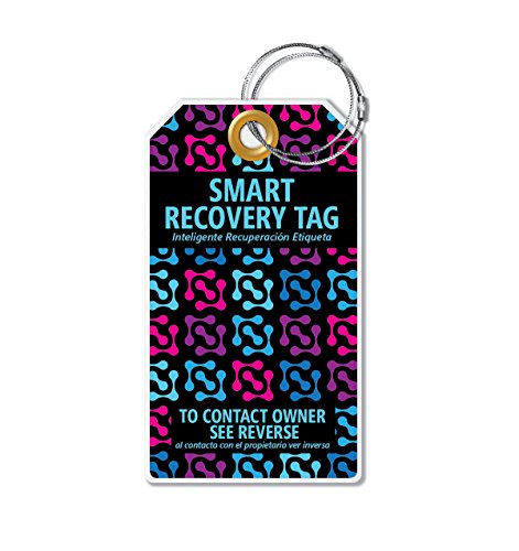 Dynotag® Web Enabled Smart Id Tag, Protagz™ Series Mega Size Luggage Tag W. Double Steel Loops With Dynoiq™ & Lifetime Recovery Service (Nightlight) #TOP7