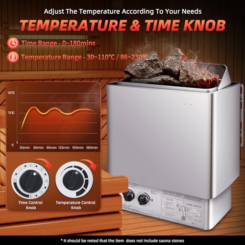 Tuzeliya LC-SCA Sauna Heater - 6Kw 110V Stainless Steel Electric Sauna Stove thumb #4