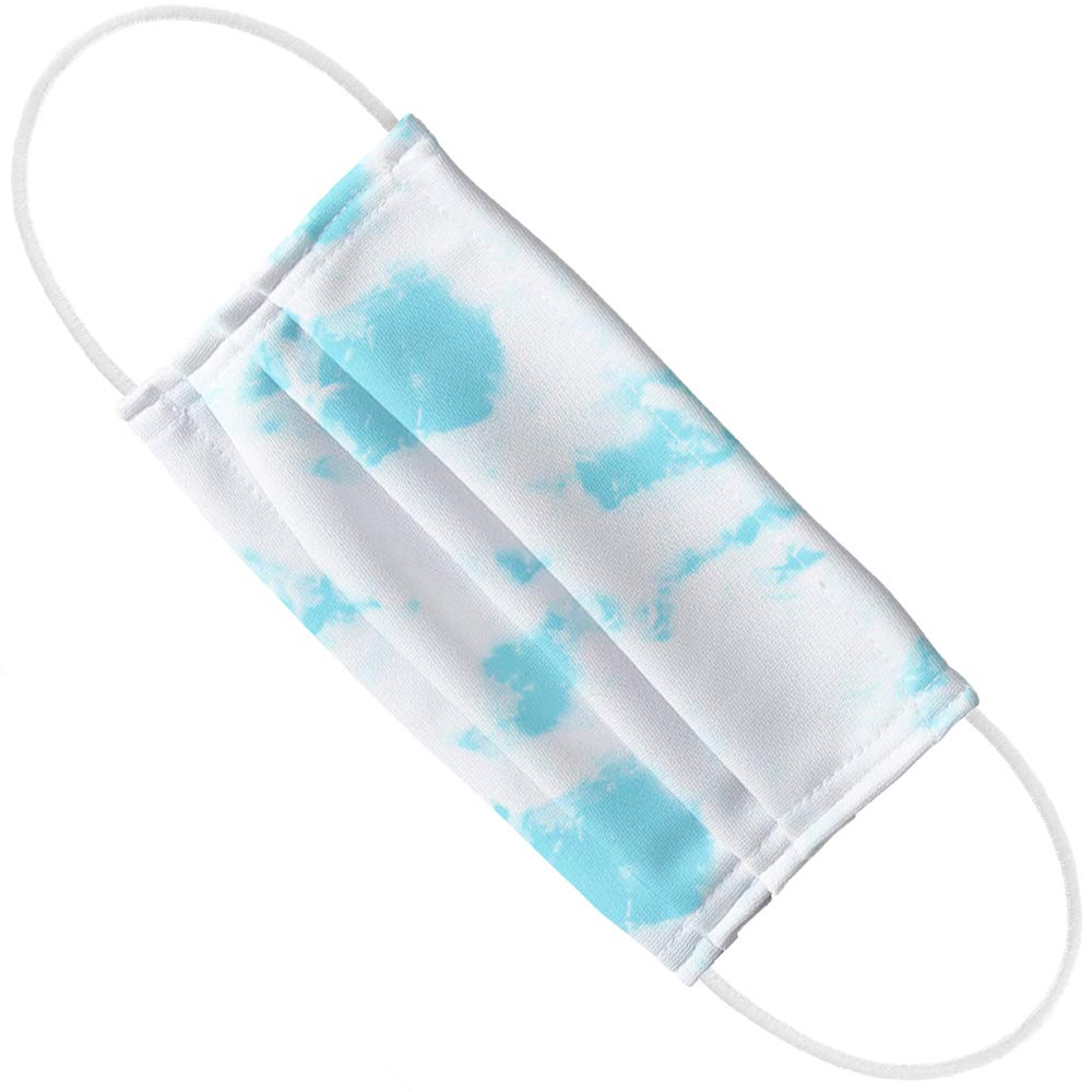 Blue Tie Dye Pattern 1-Ply Reusable Face Mask Covering with Adjustable Nose Wire, Unisex