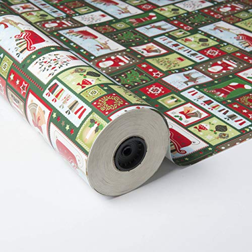 BOBINA PAPEL DE REGALO DELUXE 70 CM X 25 METROS NAVIDAD