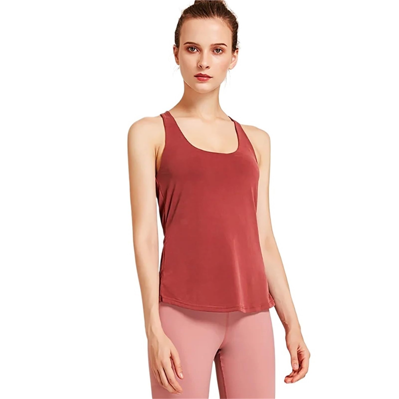 Camiseta Deportiva Mujer Suelta Chaleco deportivo de Yoga for mujer, camisa elástica de malla, Top Sexy con espalda cruzada, sujetador de Fitness for mujer, ropa de gimnasio sin mangas, ropa de entren