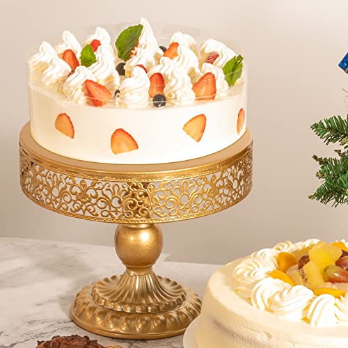 Nelhalt Gold Cake Stand 6 Pcs, Antique-Inspired Dessert Table Display Set Different Heights And Shapes Stands Tiered Cupcake Holder Candy Fruit Plate Decoration For Wedding Birthday Party Celebration #TOP4