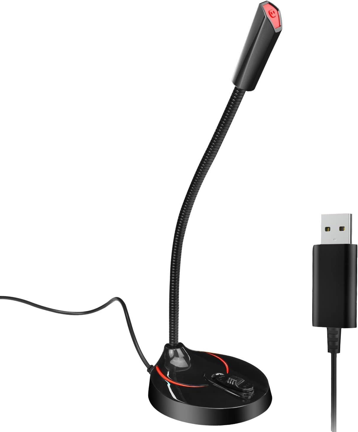 USB Computer Microphone, Lauva Omnidirectional Microphone for PS4 Xbox Laptop Desktop, PC Mic with Mute Button for Gaming Singing Streaming Podcasting Vocal Recording Zoom Meeting (Windows/Mac)