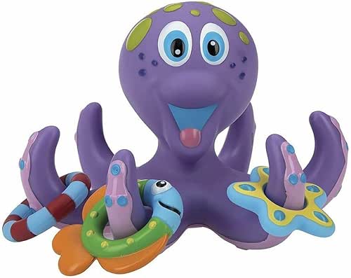 Nuby - Jouet de bain pieuvre avec 3 anneaux -