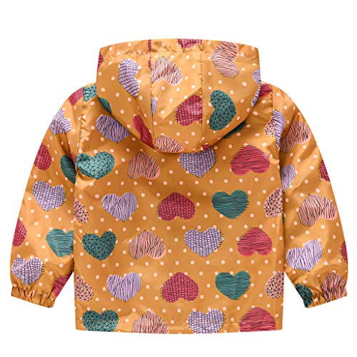 Image of TUIJI Toddler Boys Girls Cartoon Print Zip Jacket Hooded Trench Lightweight Kids Coats Windbreaker Casual Outerwear