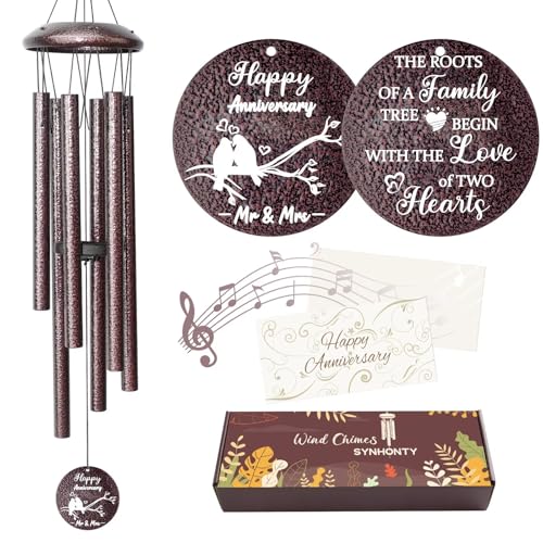 Anniversary Wind Chimes Gifts for Men Women, 25' Wind Chimes Romantic Gift for Couple,...