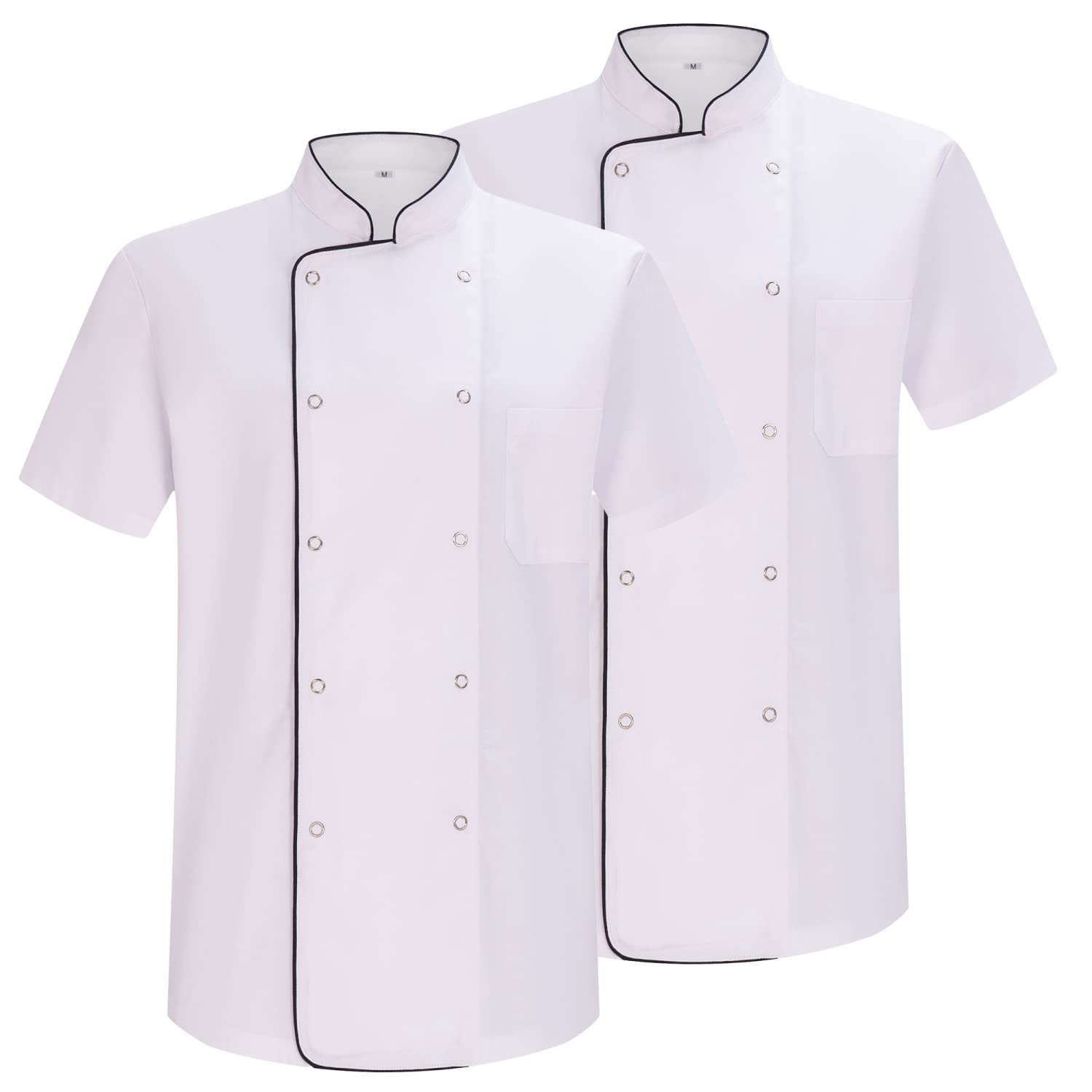 MISEMIYA - Pack 2 Einheiten -KOCHJACKEN HERR MIT REFORMIERTER KNOPF - Ref.8421B