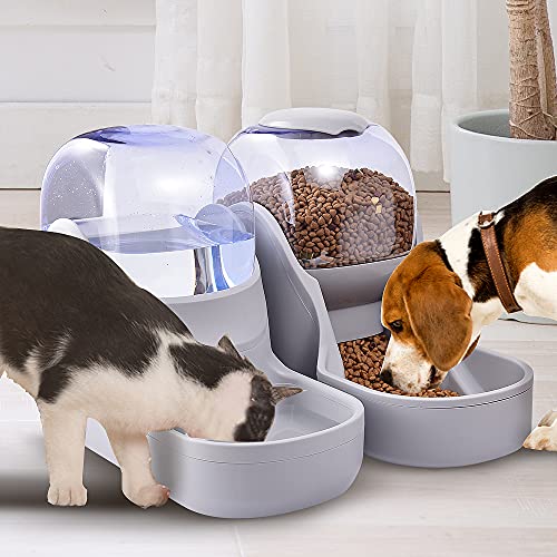 Pets Feeder Dog Feeder Cats Feeder with Water Dispenser Automatic Gravity Big Capacity Pets Feeder Auto for Small Medium… - Image 3