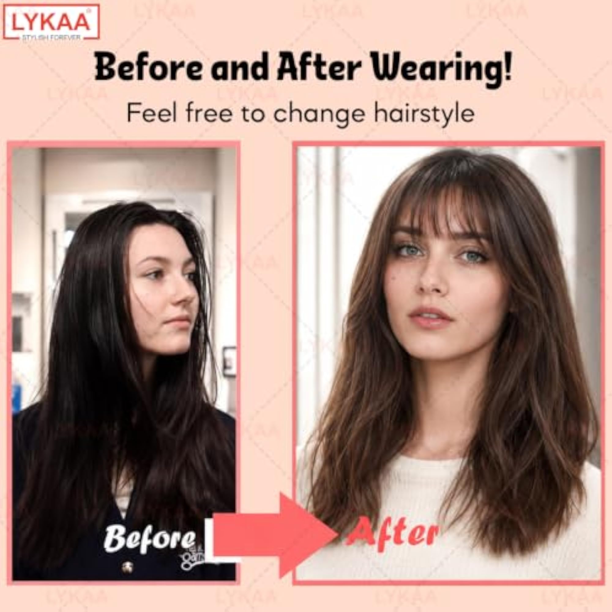 Front Fake Bangs Hair Extensions for Women