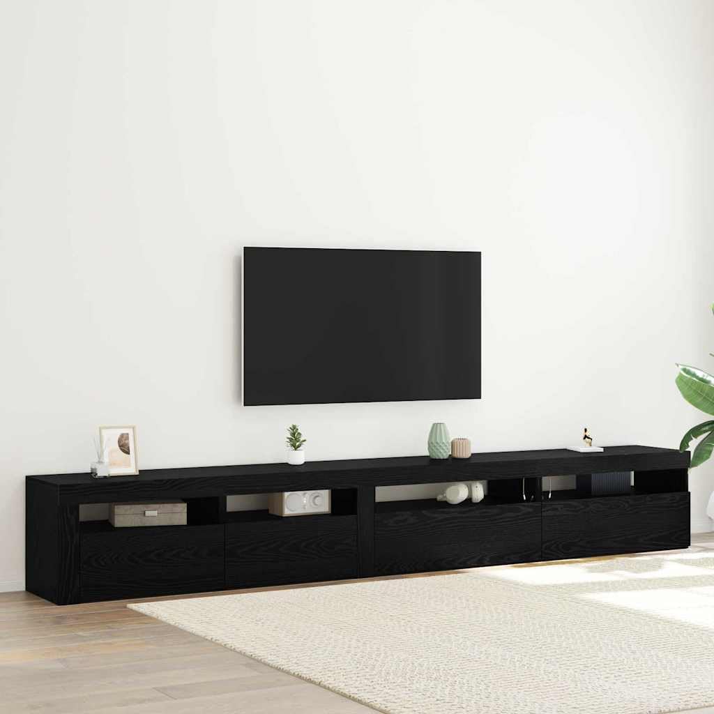 Conjunto de Mueble de TV 3 uds. Roble Negro,51.3kg-3332509