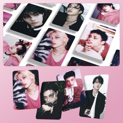 Image of Fancyku K-pop Star Photo Cards Kit 55Pcs Stray Kids Collection Set with 72 Stickers for Fans, Glossy Durable Prints and Creative DIY Gift Idea for Scrapbooks Journals Decor Storage Display (DO IT)