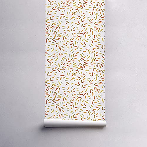 Feuilles vibrantes vintage papier peint adhésif repositionnable - 5