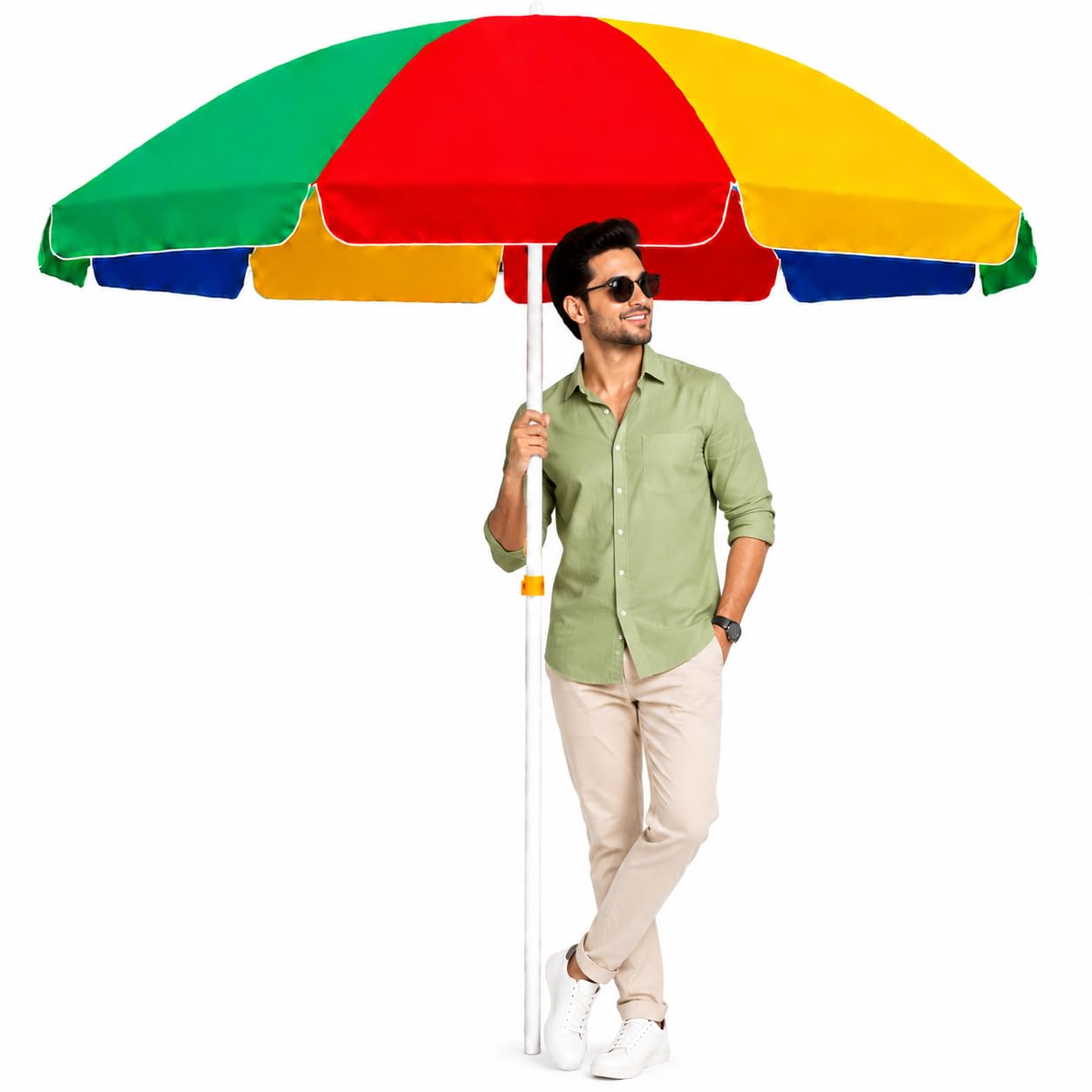 Garden Umbrella 7FT Outdoor Umbrella Garden Umbrella Garden Shade Garden Use Lawn Use Outdoor Canopy Deck Use Veranda Use (Multicolor)-image-40
