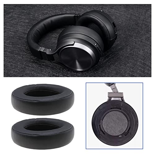 YINETTECH 1 Pair Earpads Ear Cushions Protein Leather Memory Foam Replacement Repair Parts Compatible with Corsair Virtuoso RGB Wireless SE Headphones Black - Image 4