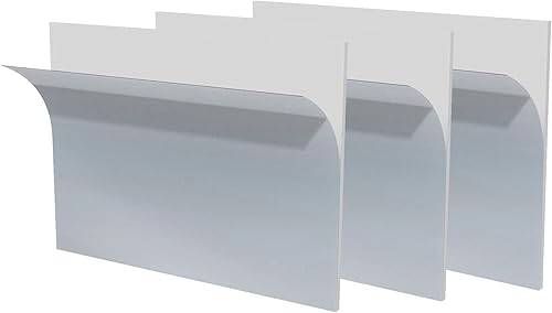 PIAOLGYI 3 estantes de repuesto para Ikea Detolf, estantes rectangulares acrílicos adicionales, accesorios compatibles con gabinetes de vidrio Ikea