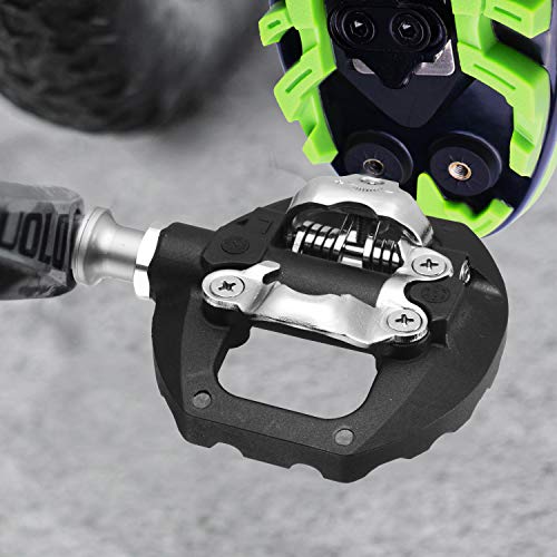 XEWEA MTB Bike Pedals Dual Platform Compatible with Shimano SPD Mountain Clipless Pedals,3-Sealed Bearing Non-Slip Lightweight Nylon Fiber Bicycle Platform Pedals for BMX MTB Spin Trekking Bike - Thumbnail 6