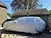 Tecoom Light Shell Breathable Material Classic Zipper Design Waterproof UV-Proof Windproof Car Cover with Storage and Lock for All Weather Indoor Outdoor Fit 191-205 Inches SUV