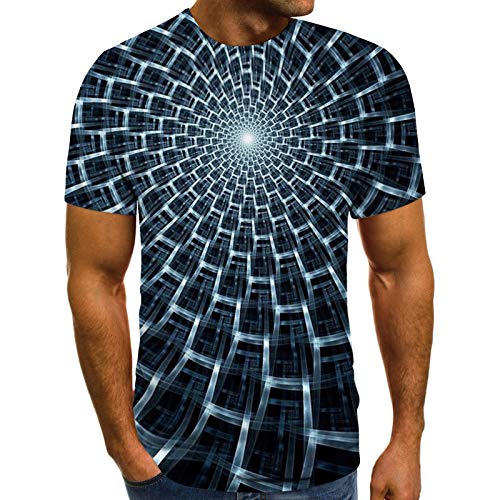 Women Men 3D Print Tees Tops Unisex Short Sleeve T Shirts Casual O Neck Tees Tops Funny Print Blouse Shirts Tops (Z8 Black, XL)