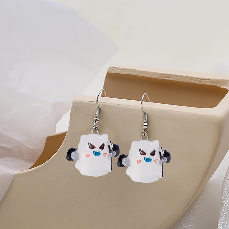 6Pairs 3D Ghost Earrings For Women Cute Halloween Ghost Earrings Unique Acrylic Pumpkin Ghosts Earring Halloween Holiday Party Accessories Fashion Jewelry - Image 7