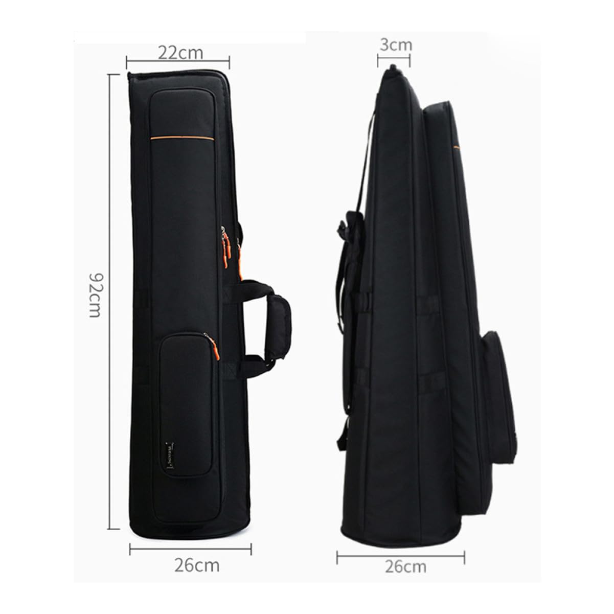 SUPVOX Trombone de Grosse L'abrasion et Résistant à Créatif Design Capacité Paquet Noir en Tissu Oxford Étui de Rangement Étanche pour Instrument de Musique