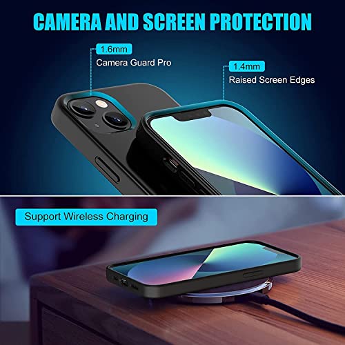 Image of MIDOS Back Cover Compatible with iPhone 14 Plus Case Liquid Silicone Full Protection Shock Proof Back Cover for iPhone 14 Plus (2022) 6.7 inch (Black)