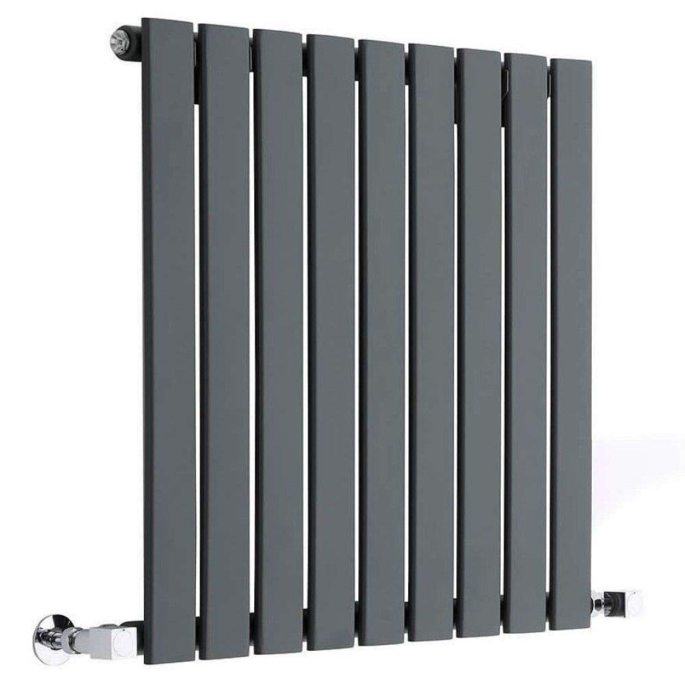 MILANO Anthracite Horizontal Single Flat Panel Radiator 635 x 630mm