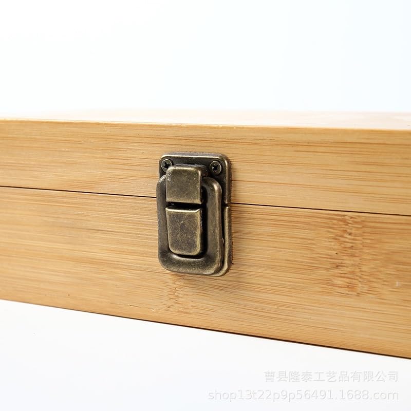 Caja de embalaje de madera de bambú macizo con acabado exquisito