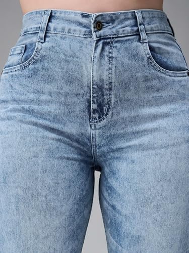 Image of Miss Chase A+ Women's Bootcut High Rise Regular Length Stretchable Denim Jeans