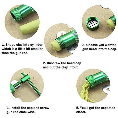 Lysee 3D Printer Parts & Accessories - Clay Fondant Extruder Cake Decorating Supplies Sugar Modeling Tool with Paste Extruder, 8 Pcs Dotting Tool