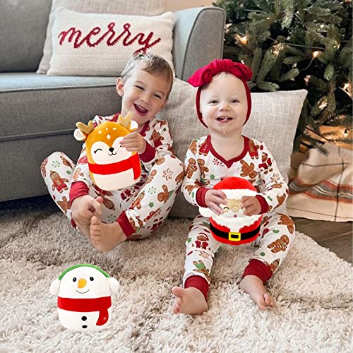 8" Cute Christmas Reindeer Soft Plush Toy,Xmas Reindeer Plush Pillow Toy,Squishy Cotton Plushies Doll,Kawaii Plush Stuffed Animal Toys,Gift for Kids Baby Tollders Boys Girls Christmas,Home Decoration - Image 4